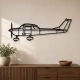 Silhouette d'avion en métal 150, Décoration murale en métal, Décor aéronautique, Décorateur aviateur