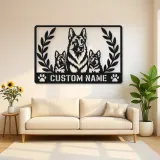 Personalized German Shepherd Family Metal Wall Art