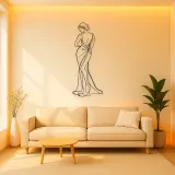 Soft Twist Model Metal Wall Art | Fashion Figure Wall Decor