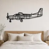Silhouette en métal d'avion 208B Grand Caravan EX, décoration murale en métal, décoration aéronautique, cadeau pour pilote