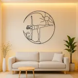 Half Moon Balance Metal Wall Art | Yoga and Meditation Wall Decor