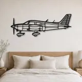 Silhouette d'avion PA-28-180 Cherokee Archer en métal, Décoration murale en métal, Décor aéronautique, Décor d'aviation
