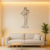 Evening Glove Pose Metal Wall Art | Fashion Figure Wall Decor