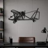 Silhouette en métal d'avion Dragonfly C, décoration murale en métal, décoration aéronautique, cadeau pour aviateurs