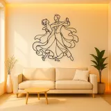 Ballroom Waltz Pair Metal Wall Art | Couple Dance Wall Decor