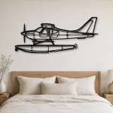 Silhouette d'avion Sportsman 2+2 en métal, Décoration murale en métal, Décor aéronautique, Décor d'aviation