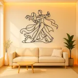 Quickstep Motion Metal Wall Art | Couple Dance Wall Decor