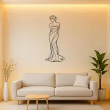 Classical Venus Line Metal Wall Art | Classical Figure Wall Decor