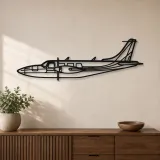 Silhouette en métal d'avion Piper Aerostar 600A, Décoration murale en métal, Décor aéronautique, Cadeau pour aviateur