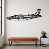 Silhouette en métal d'avion Piper Aerostar 600A, Décoration murale en métal, Décor aéronautique, Cadeau pour aviateur