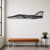 Silhouette d'avion F-111 Aardvark en métal, Décoration murale aéronautique