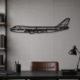 Silhouette d'avion en métal 747-200B, décoration murale en métal, décoration aéronautique, cadeau pour pilote