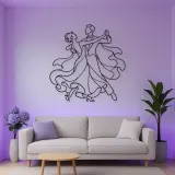 Ballroom Waltz Pair Metal Wall Art | Couple Dance Wall Decor