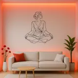 Seated Lotus Fashion Metal Wall Art | Fashion Figure Wall Decor