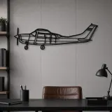 Silhouette d'avion en métal 206, Décoration murale en métal, Décor aéronautique, Décorateur aviateur