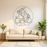 Bicycle Couple Metal Wall Art | Romantic Couple Decor