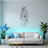 Fashion Editorial Profile Metal Wall Art | Fashion Figure Wall Decor