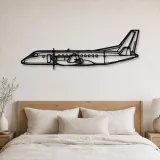 Silhouette en métal d'avion 340B Plus, décoration murale en métal, décoration aéronautique, cadeau pour pilote