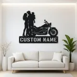 Personalized Cruiser Family with Child Metal Wall Art