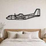 Silhouette d'avion C-160 en métal, Décoration murale en métal, Décor aéronautique, Décor d'aviation