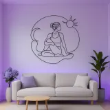 Twisted Chair Flow Metal Wall Art | Yoga and Meditation Wall Decor