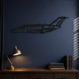 Silhouette de l'avion Citation Mustang en métal, Silhouette d'avion en métal, Décoration murale aviation, Décoration aviateur