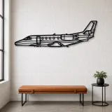 Silhouette de l'avion Citation XLS en métal, Silhouette d'avion en métal, Décoration murale aviation, Décoration aviateur
