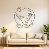 Boat Pose Balance Metal Wall Art | Yoga and Meditation Wall Decor