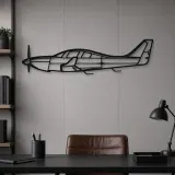 Silhouette en métal d'avion Lancair IV-P, décoration murale en métal, décoration aéronautique, décoration d'aviation