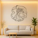 Oriental Dance Veil Metal Wall Art | Dance Silhouette Wall Decor