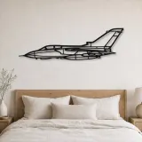 Silhouette d'avion Tornado en métal, Décoration murale en métal, Décor aéronautique, Décor d'aviation
