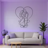 Heart Frame Lovers Metal Wall Art | Romantic Couple Decor