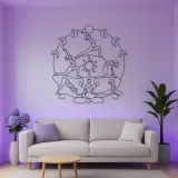 Yoga Moon Sequence Metal Wall Art | Yoga and Meditation Wall Decor