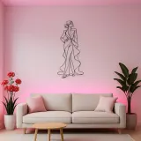 Fluid Fabric Model Metal Wall Art | Fashion Figure Wall Decor