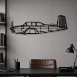 Silhouette d'avion T-34A Mentor en métal, Décoration murale en métal, Décor aéronautique, Décor d'aviation