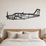 Silhouette d'avion Bonanza A36 en métal, Décoration murale en métal, Décor aéronautique, Décor d'aviation