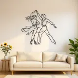 Salsa Couple Spin Metal Wall Art | Couple Dance Wall Decor