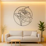 Contemporary Back Arch Metal Wall Art | Dance Silhouette Wall Decor