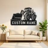 Personalized Heavy Wheel Loader Oversized Bucket Metal Wall Art