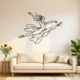Ballet Grand Jete Metal Wall Art | Dance Silhouette Wall Decor