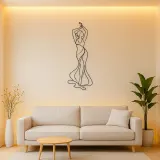 Raised Arms Figure Metal Wall Art | Feminine Figure Wall Decor