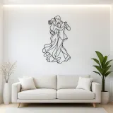 Dancing Close Embrace Metal Wall Art | Romantic Couple Decor