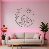 Plow Pose Curve Metal Wall Art | Yoga and Meditation Wall Decor