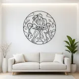 Seated Cafe Lovers Metal Wall Art | Romantic Couple Decor