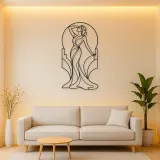 Art Deco Muse Metal Wall Art | Fashion Figure Wall Decor