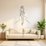 Over Shoulder Runway Metal Wall Art | Fashion Figure Wall Decor