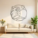 Sugarcane Pose Metal Wall Art | Yoga and Meditation Wall Decor