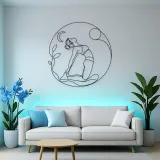 Camel Pose Open Heart Metal Wall Art | Yoga and Meditation Wall Decor