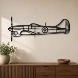 Silhouette d'avion Tempest en métal, Décoration murale en métal, Décor aéronautique, Décor d'aviation