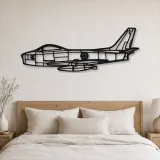 Silhouette en métal d'avion F86 Sabre Canada, décoration murale en métal, décoration aéronautique, cadeau pour aviateurs